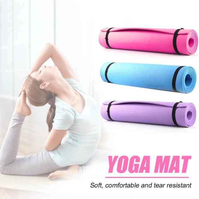 Esterilla antideslizante de espuma EVA para hacer ejercicio, colchoneta  cómoda de 3-6MM de grosor para Yoga, Pilates y gimnasia - AliExpress