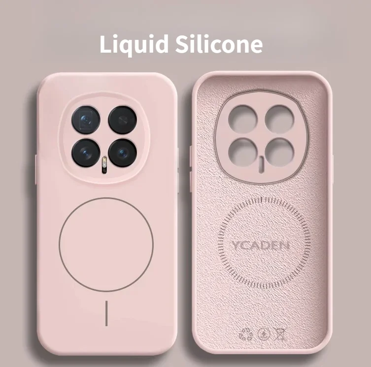 Fashion Original Liquid Silicone Magnetic Shockproof Phone Case with Raised Camera Protection