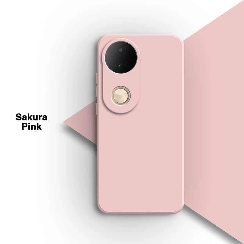 Solid Color Liquid Silicone Phone Case with Camera Protection