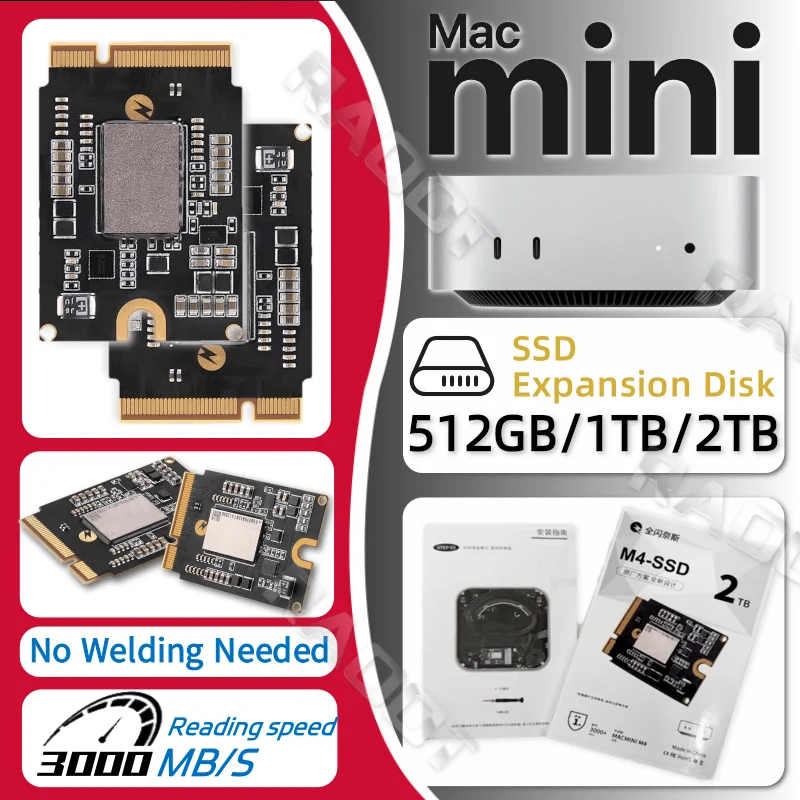 Mac Mini-SSD Upgrade Kit M4 1TB/2TB Solid State Drive Replacement