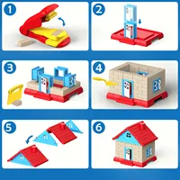 14PCS/Set Children's Beach Toys Snow Toys Fun Creative Outdoor Play  3D Sand House Building Blocks Game for Boy's Girl's Gifts 2