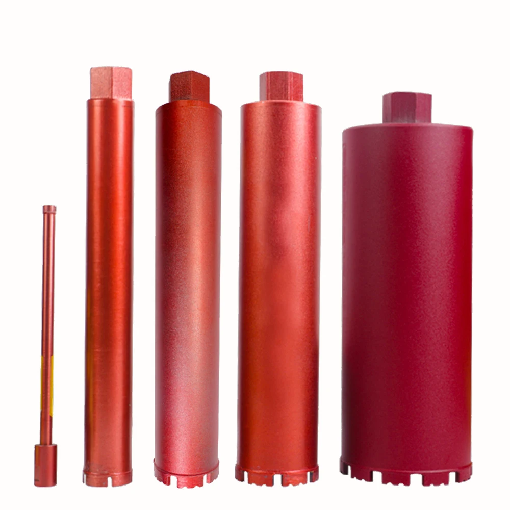 コアビット コンクリート ダイヤモンドドリルビット コンクリート穿孔コアドリル エアコン・レンジフード用 M22 スレッドワイヤー  直径16-400x370/350mmのダイヤモンド穴鋸コアコンクリート/レンガ壁のドリル穴用の深穴ドリルドリルビット - AliExpress