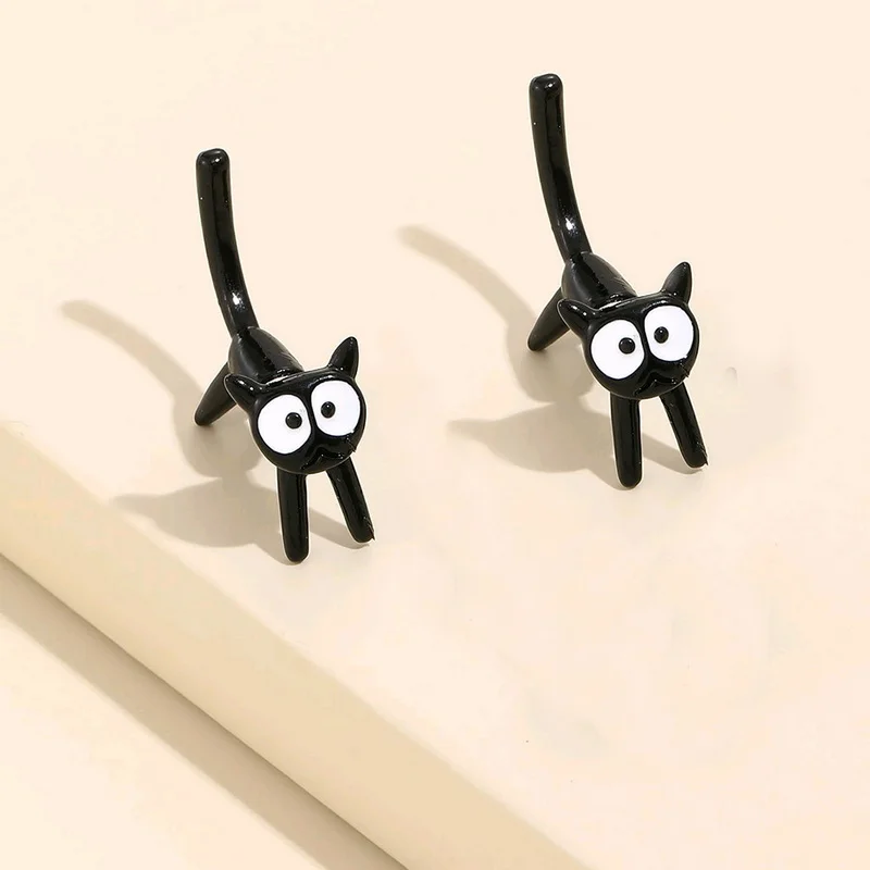 Black Cat Earrings