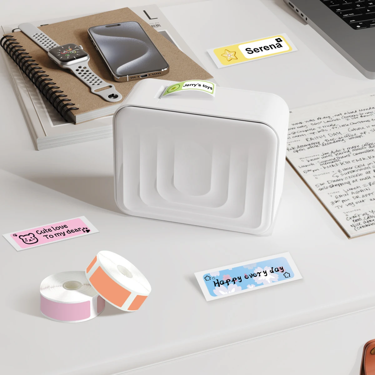 Marklife M1 Mini Self-adhesive Label Printer Portable Thermal Printer Inkless Bluetooth Labeling Machine Stickers Labels Maker