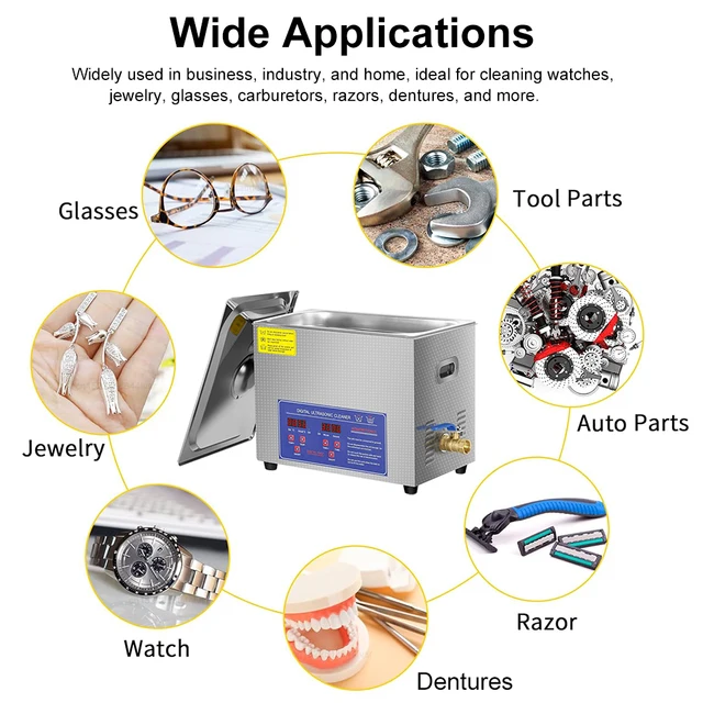 Ultrasonic Cleaner 2L 3L 6L 10L 15L 22L 30L Large Capacity Heated Cleaning Washing Machine Ultrasound Bath For Jewelry Glasses 2