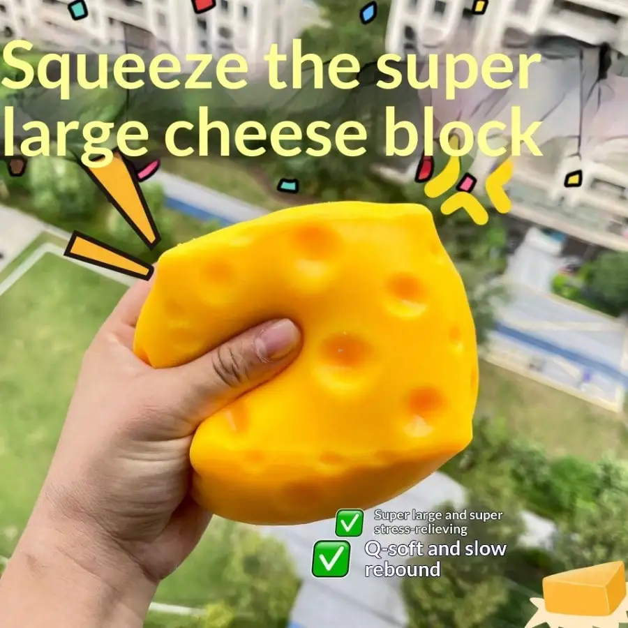 1 pezzo di formaggio extra large, morbido e comprimibile - Giocattolo antistress e decompressione da spremere_voghion.com