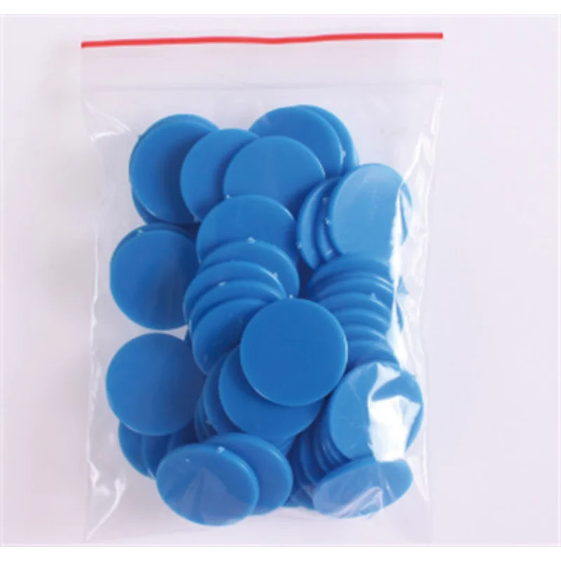 100Pcs/Lot 25mm Plastic Poker Chips Casino Bingo Markers Token Fun Family Club Board Games Toy Creative Gift 9 Colours