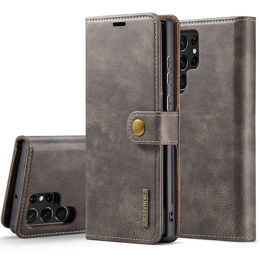 Premium Detachable Magnetic Leather Wallet Case with Removable Flip Cover