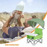 Stylish and Durable High Chair with Adjustable Footrest and Detachable Cushion for Comfortable Feeding,Children's Beach Chair