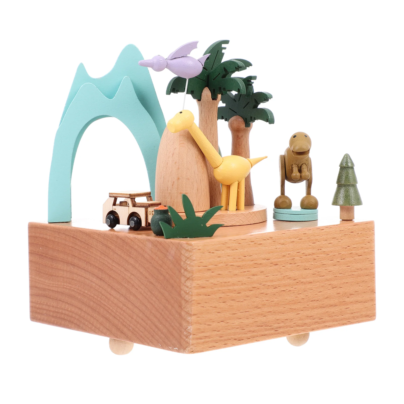 

Music Boc Cartoon Musical Box Desktop Musical Box Dinosaur Music Box Wooden Music Box for Office Shop Dorm Home
