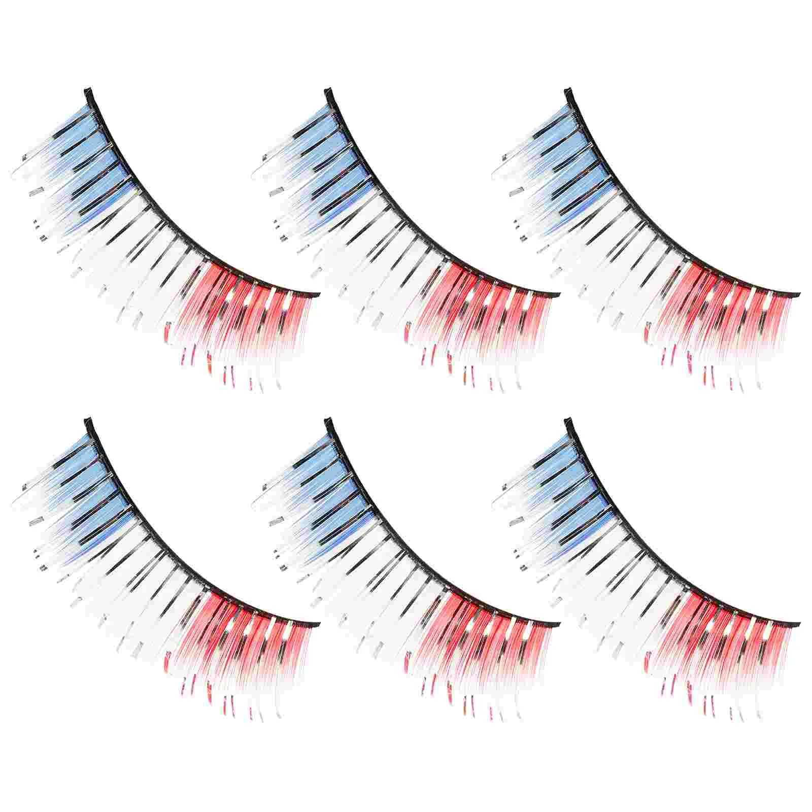 

3 Pairs Eyelashes Colorful Makeup Eyelashes Extension Performance Eyelashes for Female Lady Woman (Random Style)