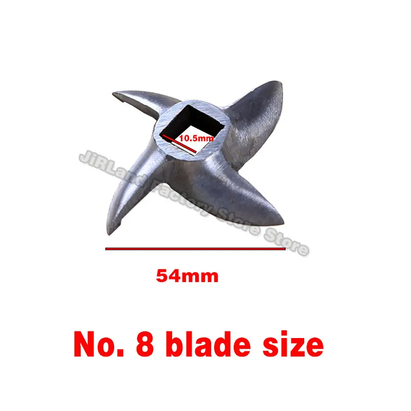 Description Picture 2 of item304 Stainless Steel Meat Grinder Blade Mincer Plate Disc Replacement Part for 8# Type Manual Meat Grinder Mincer Knife Accessory