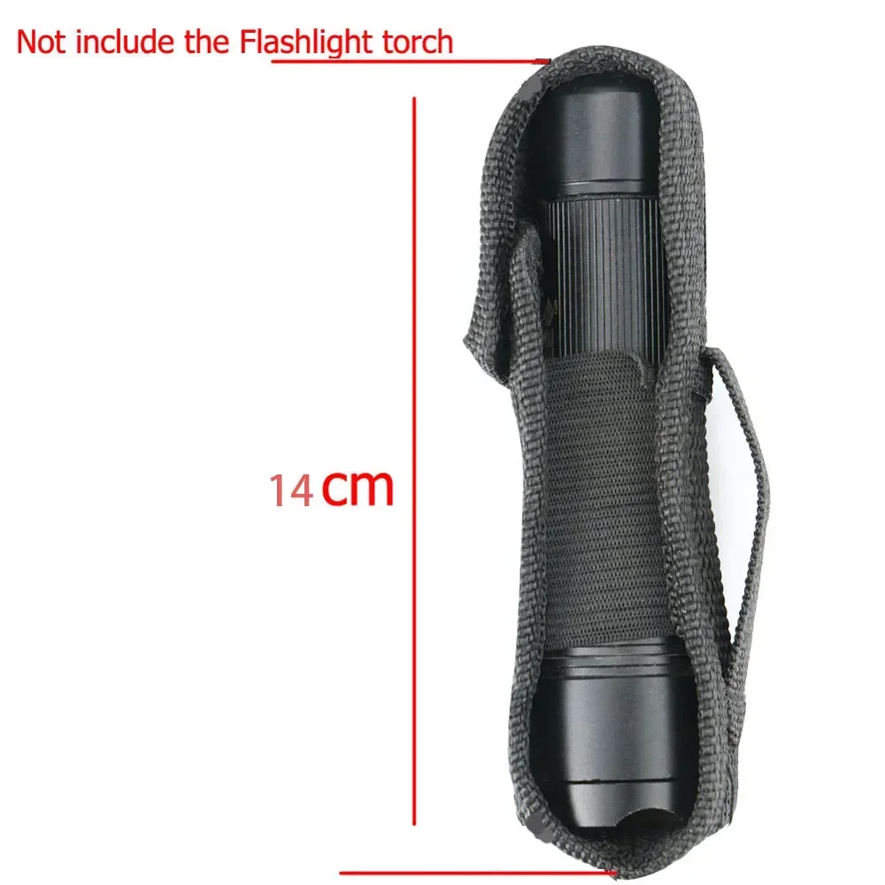 Fodero Porta Torcia In Nylon Con Clip 360° – Marsupio Da Cintura Per Torcia – Outdoor E Militare