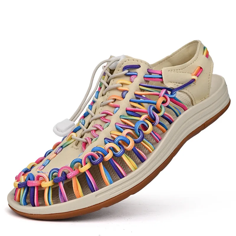 Hand Woven Sandals Series Outdoor Hiking Men's and Women's Beach Shoes Sand Hawaii Surfing Motion Leisure 2023 Large Size dance