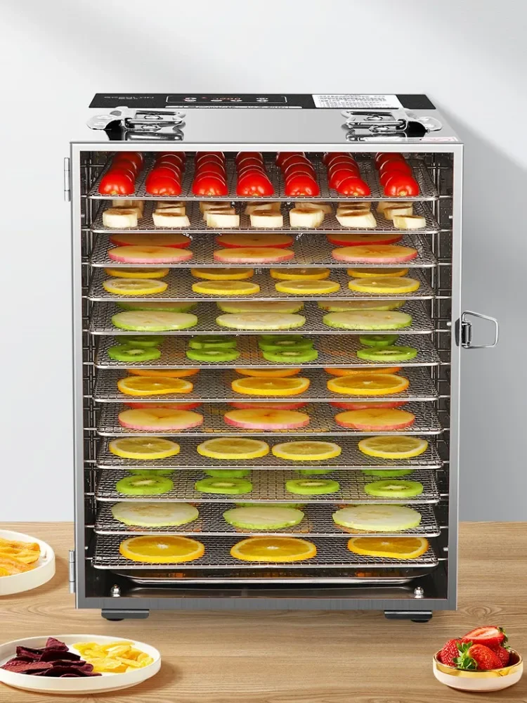 12 Layer Air Fryer Fruit Dryer Machine for Home Commercial Use Small Mulberry Pet Snacks Meat Vegetables Dried Fish Food Dehydra