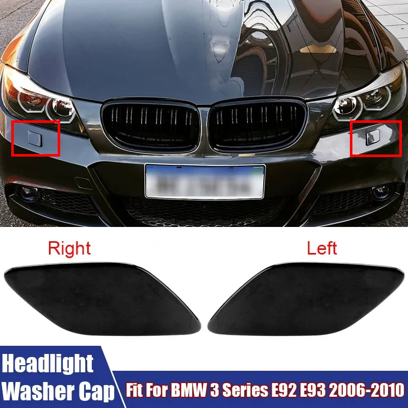 

A Pair Car Front Bumper Headlight Washer Nozzle Spray Jet Cover Caps For BMW 3 Series E92 E93 2006-2010 61677171659 61677171660