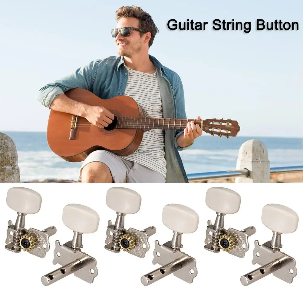 6x Metal Guitar Tuning Pegs Machine Head Tuners Acoustic Guitar Replacement Parts Accessories Musical Instruments Parts
