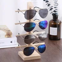 Wood Sunglass Display Racks Multi Layers storage shelf Eyeglasses Show Stand Jewelry Holder for Glasses Showcase 2