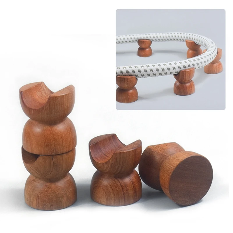 8Pcs Hifi Audio Wood Audio Insulation Wire Bracket Line Support Speaker Cable Stand Holder Cable Absorber Foot Pad