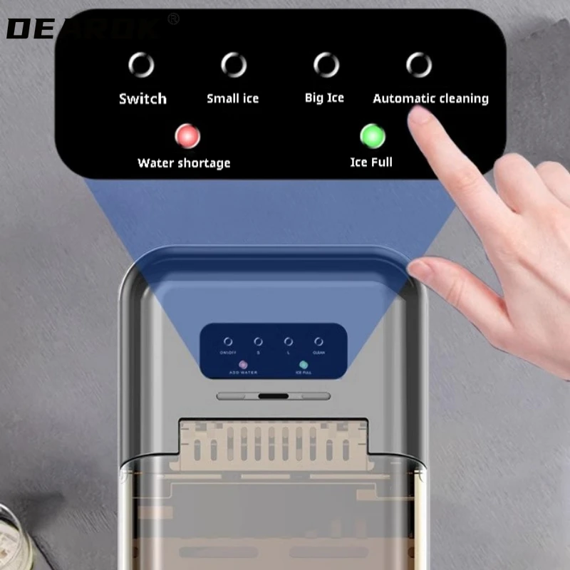 Automatic Ice Machine Electric Ice Cube Maker Home Commercial Desktop Buz Yapma Makinesi