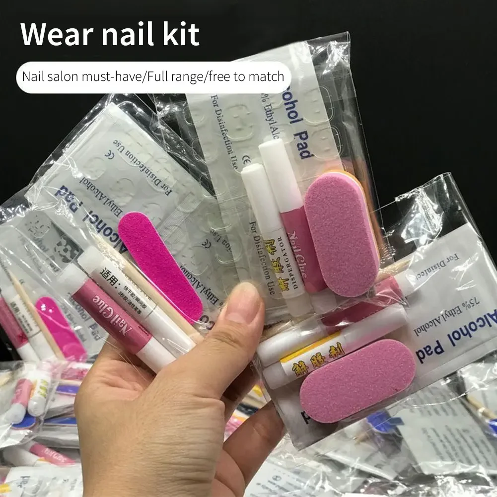 Wearing Armor Material Package Wholesale Tools Jelly Gel Hydrolyzed Gel Agent Cotton Swab Rubbing Stick Nail Art Tools Kit 2