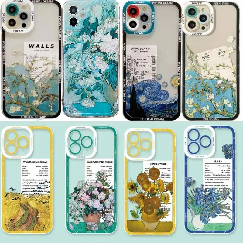 Art Van Gogh Starry Night Oil Painting Soft Clear Phone Case