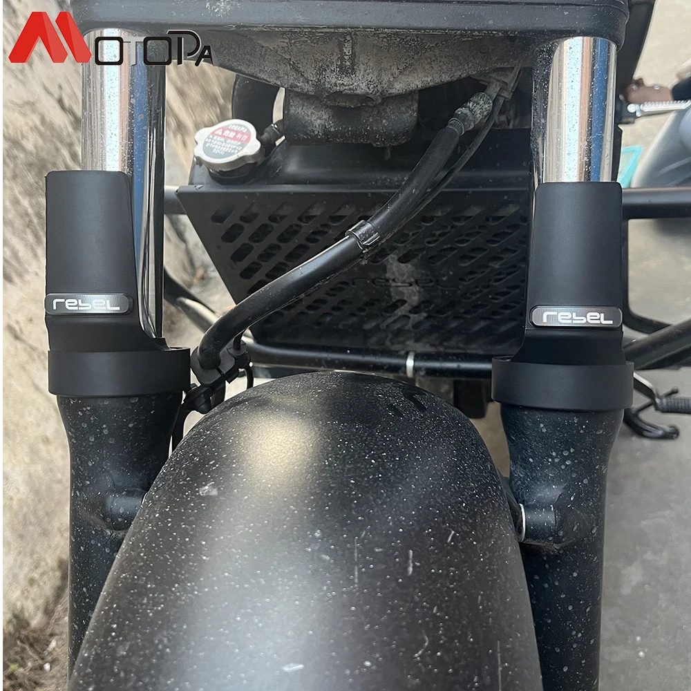 Accessoires For Honda Rebel 500 300 CMX500 CMX300 2017-2020 Motorfiets Voorvork Boot Slider Schokdemper Cover Gaiters Accessoires (Color : A Set