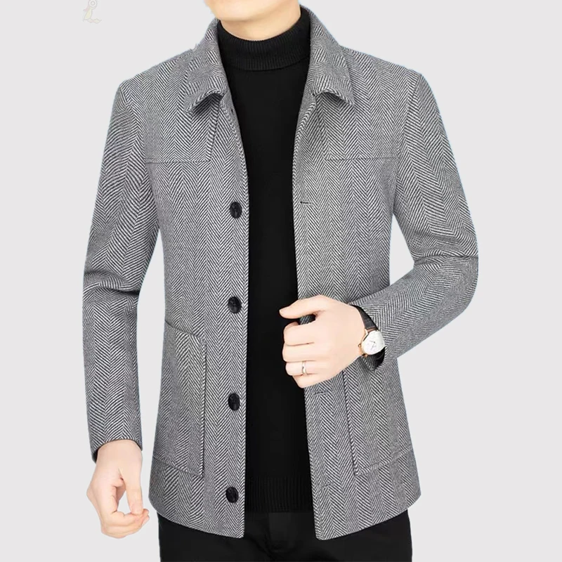 2024 High Quality Fashion Handsome All Fashion Spring New Jacket Jacket for Men Middle-aged Business Casual Lapel Top Dad Suit 2
