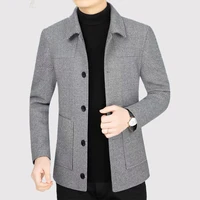 2024 High Quality Fashion Handsome All Fashion Spring New Jacket Jacket for Men Middle-aged Business Casual Lapel Top Dad Suit 2