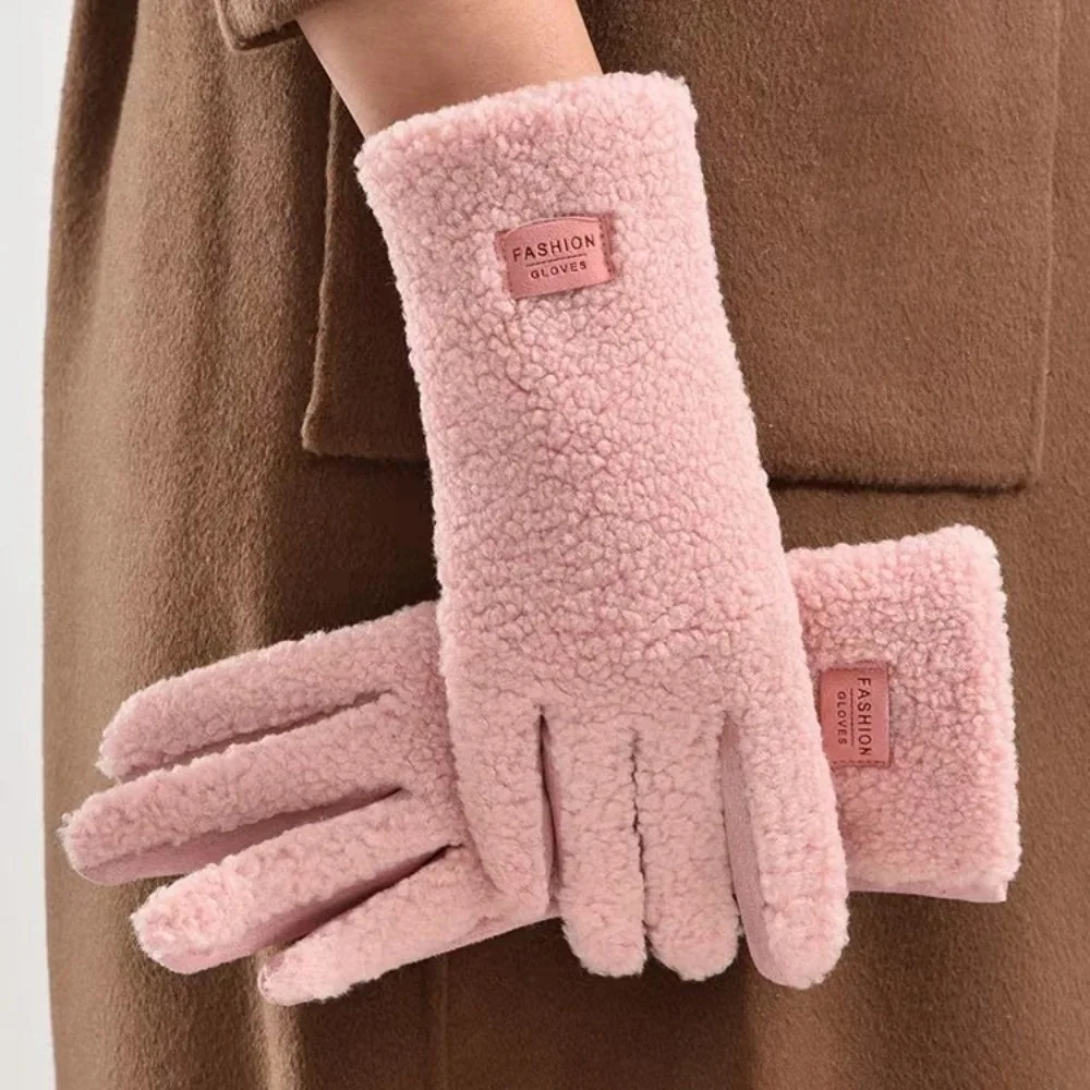 Polar Fleece Winter Gloves Touchable Screen Full Finger Touch Screen Gloves Warm Windproof Skiing Gloves