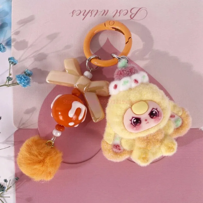 Cute Baby Three Years Doll Keychains Flocking Doll Keyring Backpack Bag Pendants Key Accessories Kids Favors Party Small Gifts - 5