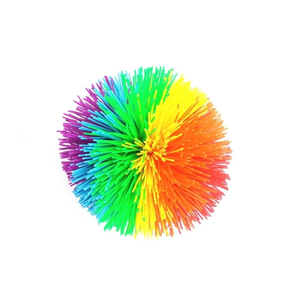 Anti-Stress Rainbow Ball  Balls Monkey Stringy Balls Rainbow Fidget Sensory Ball Baby Stretchy Ball Bouncy Stress Balls