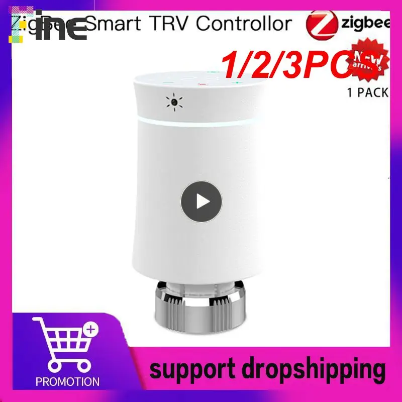 

Клапан привода радиатора ZigBee3.0 TRV, умный программируемый термостат для контроля температуры Alexa home, 1/2/3 шт.