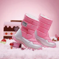 2022 Style Kids Snow Boot Winter Warm Fur Antiskid Outsole Plus Size 27 To 38 Children Boots for Girls Girls Shoes Pink Boots 4