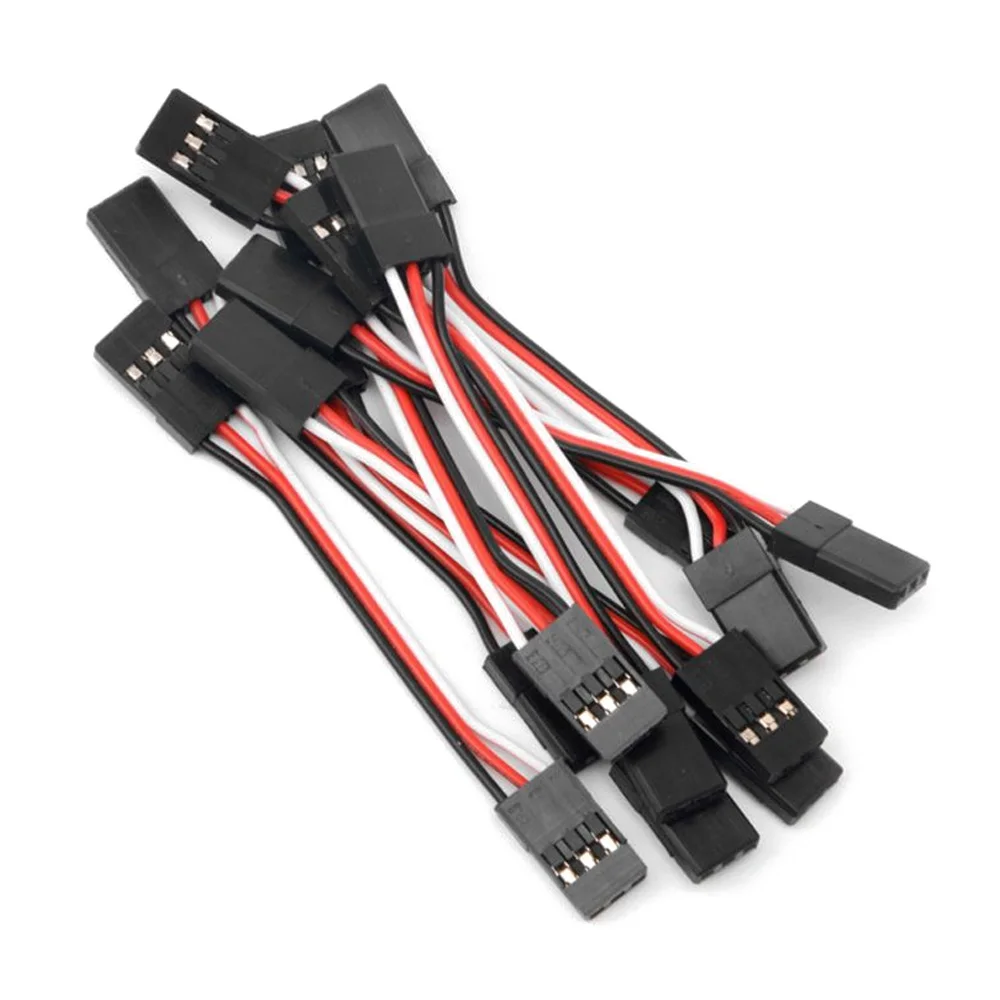 10pcs/lot 100mm/150mm/200mm/300mm/500mm/1000mm Servo Extension Lead Wire Cable Male & Male/Female & Male For JR Futaba RC Servo 6
