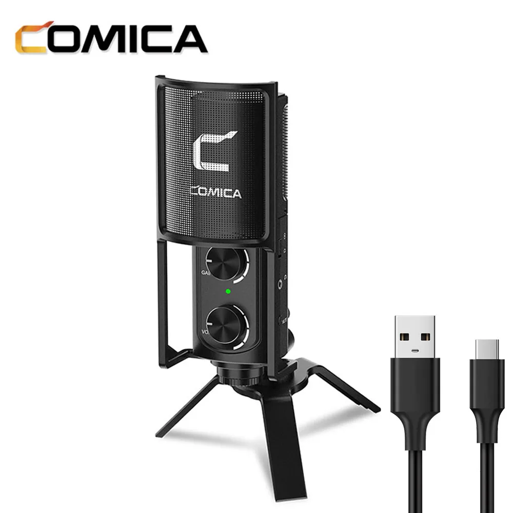 

Comica STM-USB Multifunction Condenser Microphone Premium Sound Quality USB Mic With Gain&Monitor for Gaming Streaming Laptop