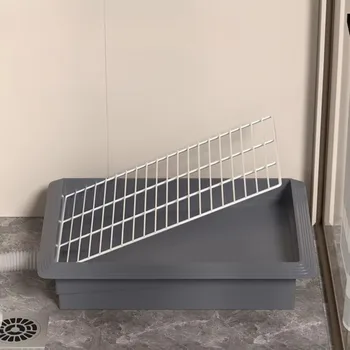 Toilette per Cani Impermeabile e Lavabile, Vassoio Antiscivolo e Antiperdita per Cuccioli, Rimovibile con Tubo di Scarico, Toilette per Addestramento Cani da Interno