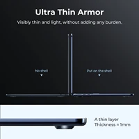 Laptop Case Compatible for MacBook Air 13.6 inch Case M4 M3 M2 2025 2024-2022 Release Model A3240 A3113 A2681 - Image 3