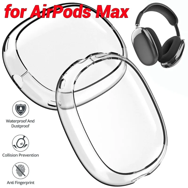 

Transparent Cover for AirPods Max TPU Case Soft Anti-Scratch Wireless Shockproof Headphones Case Protective Sleeve Protector