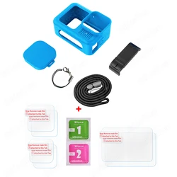 Durable Silicone Protective Case with Tempered Glass Screen Protector and Lens Cap Cover - Kit 8