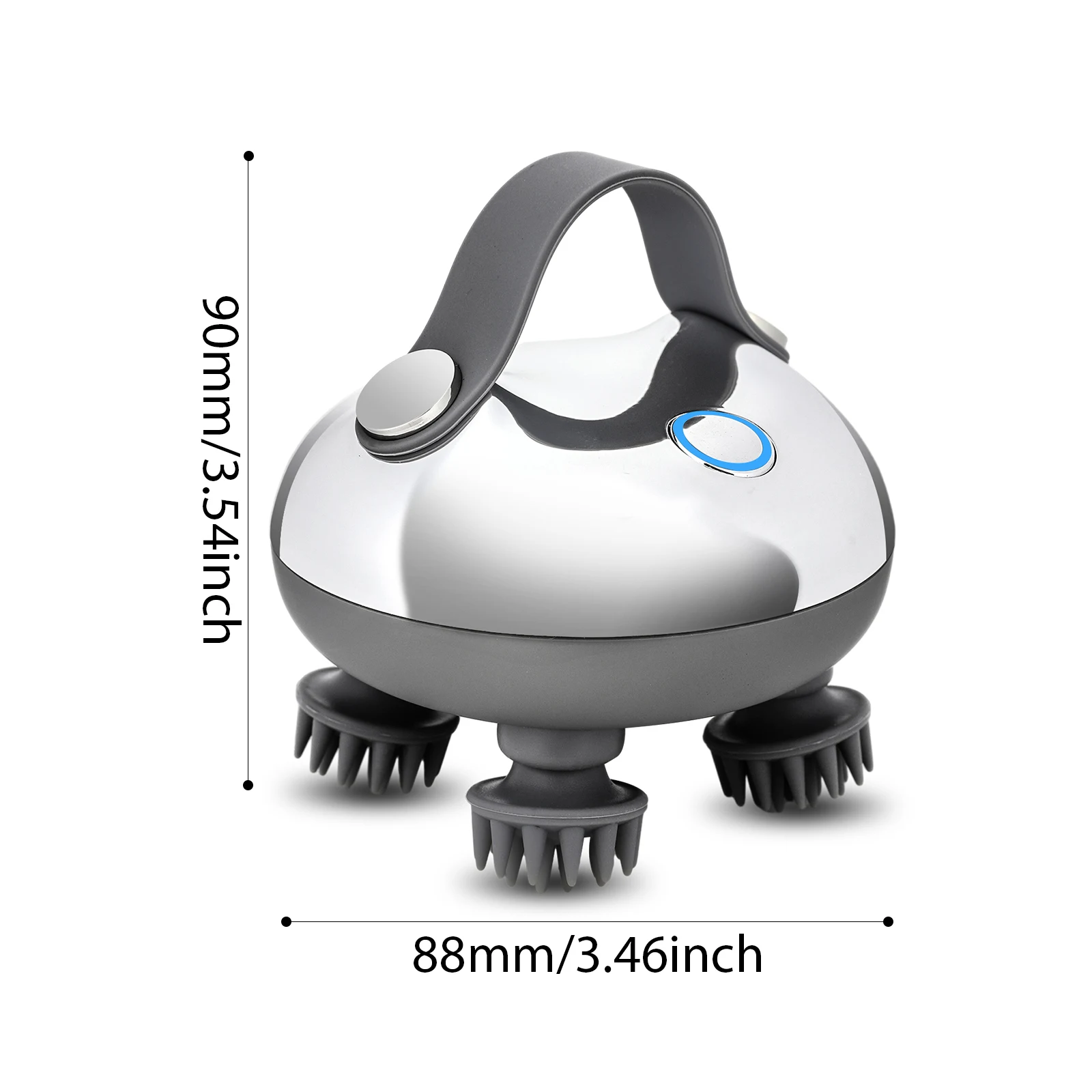 エルゴノミックフェイシャルマッサージ器 Electric Scalp Massager with 8 Silicone Massage Heads Scalp