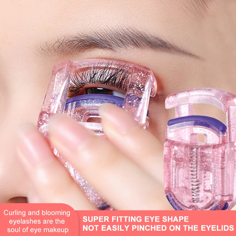 

Sparkling Pink Eyelash Curler Suit Mini Wide Angle Local Eyelash Clipper Tool Beginner Portable Eyelash Curler Makeup Tools