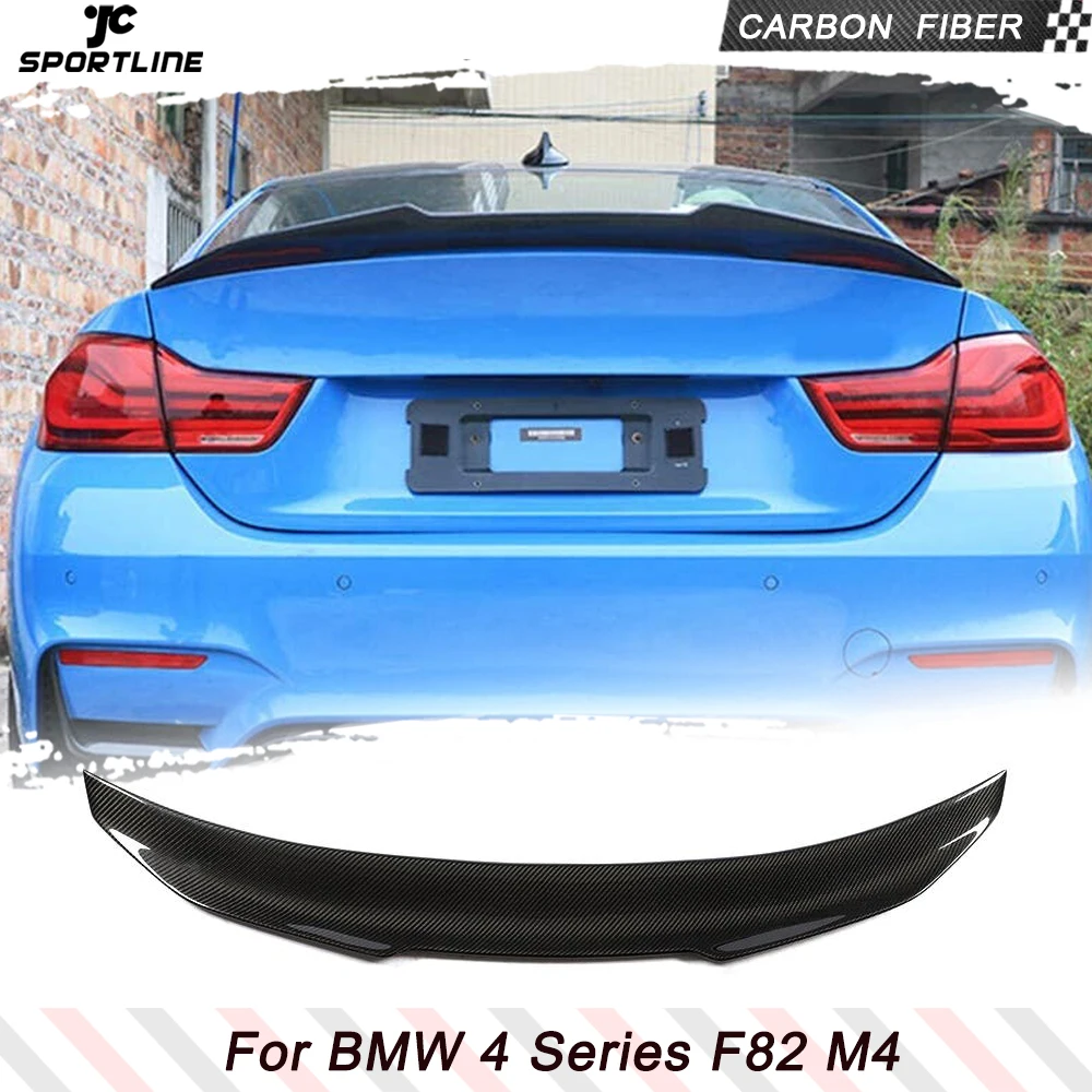 

Carbon Fiber For BMW 4 Series F82 M4 Coupe 2Door 2014-2019 Rear Trunk Spoiler Boot Wing Lip HighKick Carbon Fiber Trunk Spoiler