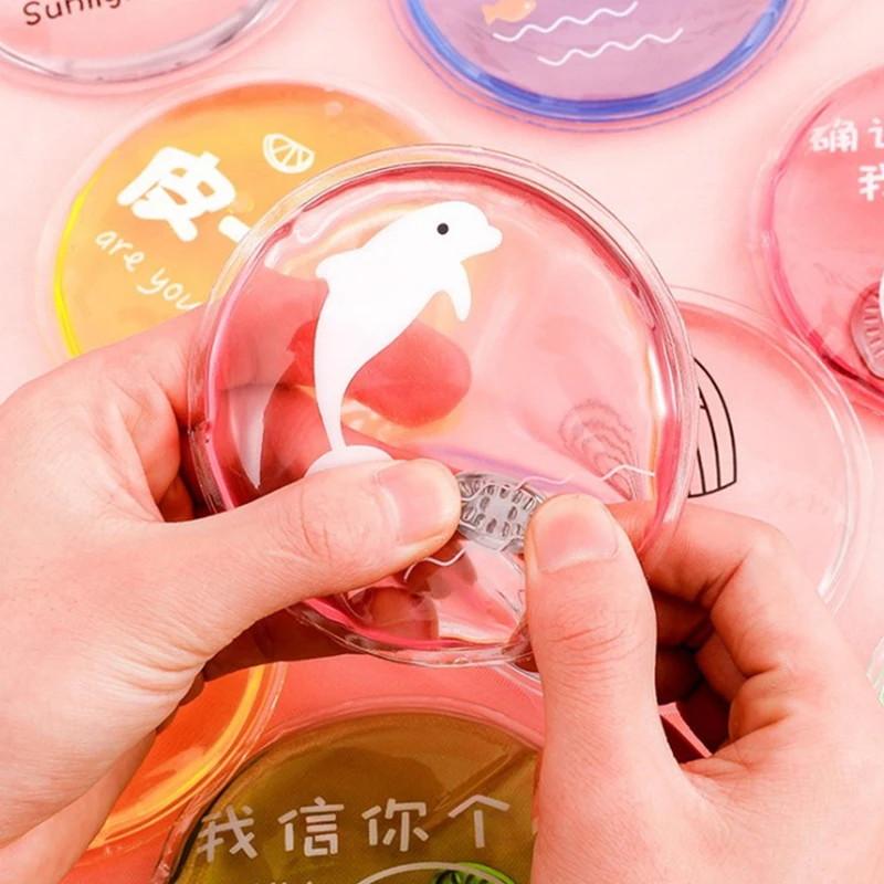 1pc Cartoon Round Hand Warmer Portable Instant Heat Pad Outdoor Stove Hand Warmers