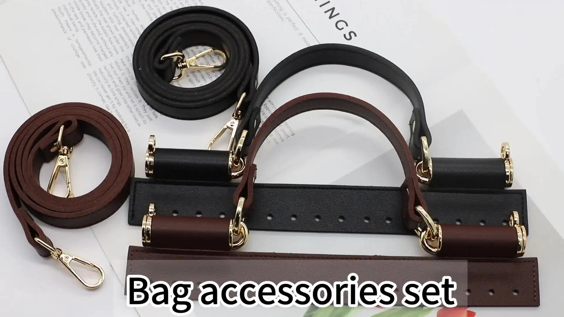 DOITOOL Leder Taschengriffe Grau - 40cm Ersatz Trageriemen Für Handtaschen DIY