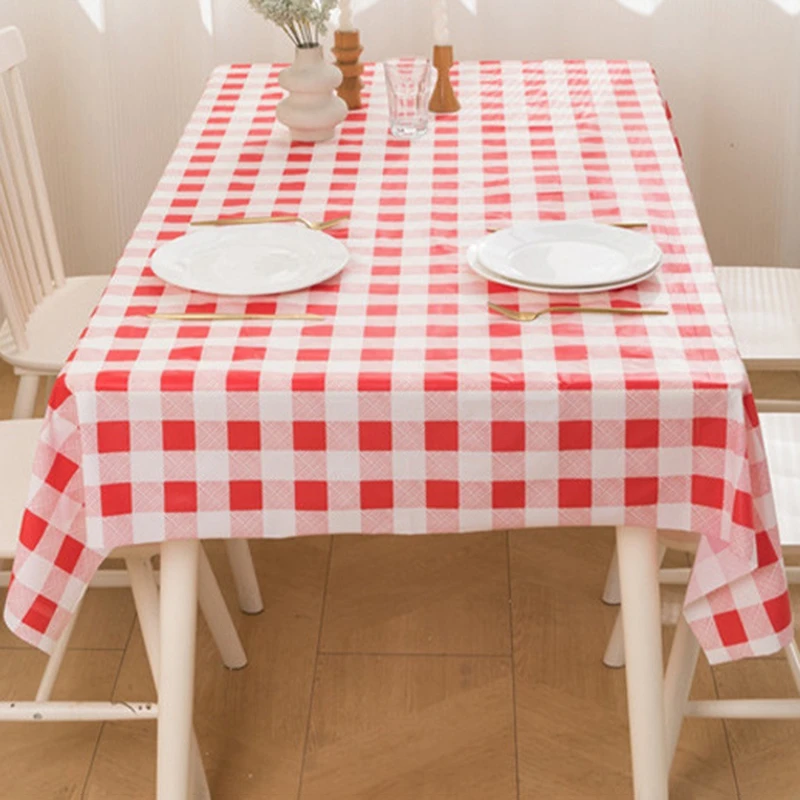 Description Picture 4 of itemPlaid Table cloth Table Decoration and Accessories Waterproof Anti-Slip Table Cover wedding Party Christmas Decor Tablecloth