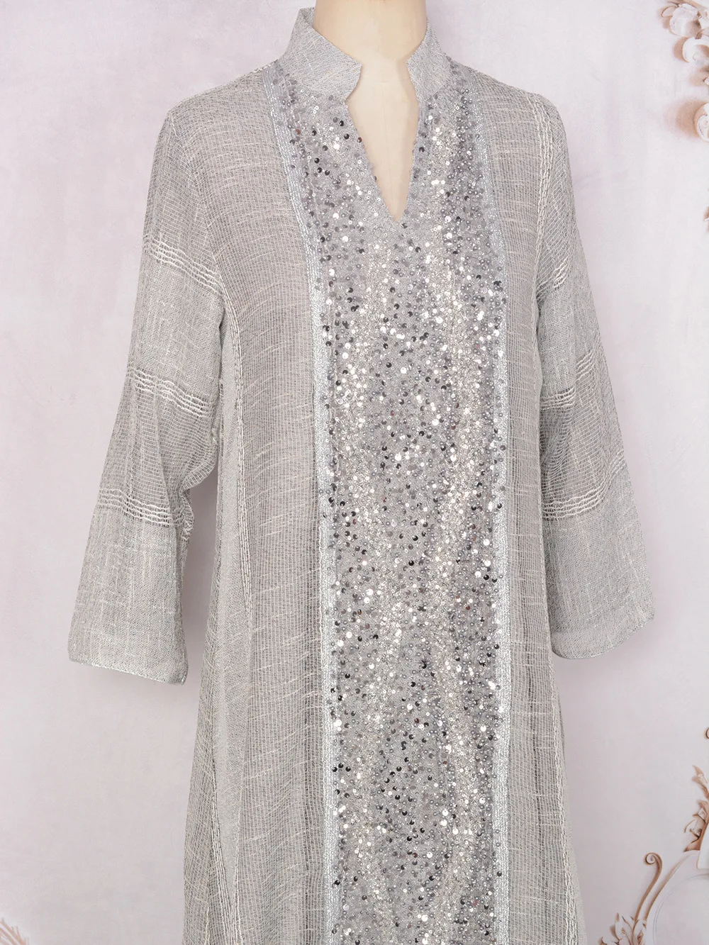 Eid Abayas Marokko Pailletten Gestickte Mesh Abaya Frauen Muslimischen Langes Kleid Türkei Dubai Saudi Islam Arabischen Robe Jalabiya Party Kleid – Detail 17