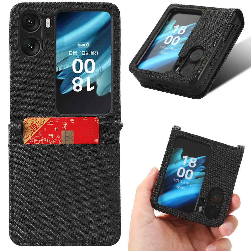 Fashion Flip Diamond Pattern Skin Antiurto Pu Leather Cove Oppo Find N2 Flip Case Per Oppo Find N2Flip N 2 Borse Per Telefono