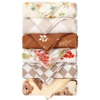 60*60cm Muslin Square Bamboo Swaddle Feeding Burp Cloth Newborn Soft Cotton Baby Face&Hand Wash Wipe 1