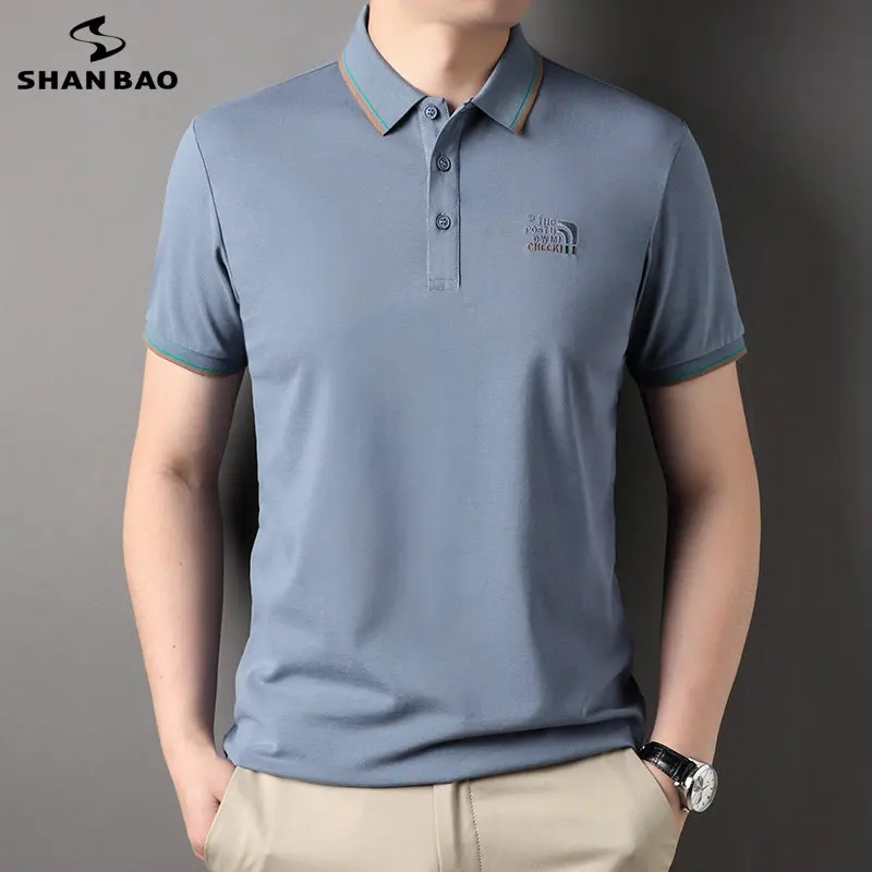 

Рубашка-поло мужская с коротким рукавом, брендовая дизайнерская люксовая дизайнерская модная повседневная одежда, простой дизайн, лето